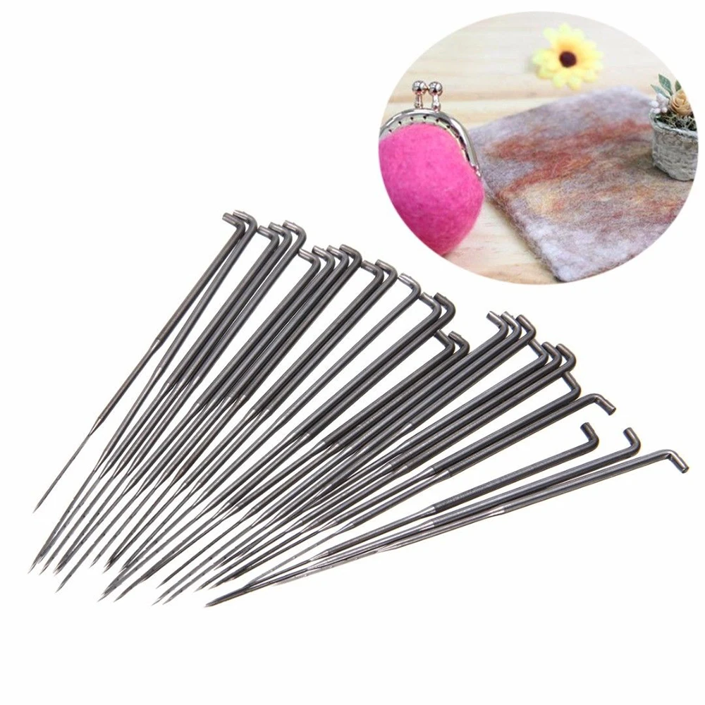 New 30Pcs/Set Mixed Felting Needles Wool Felt Tools with Bottle S M L Each Size 10pcs DIY Sewing Package | Дом и сад