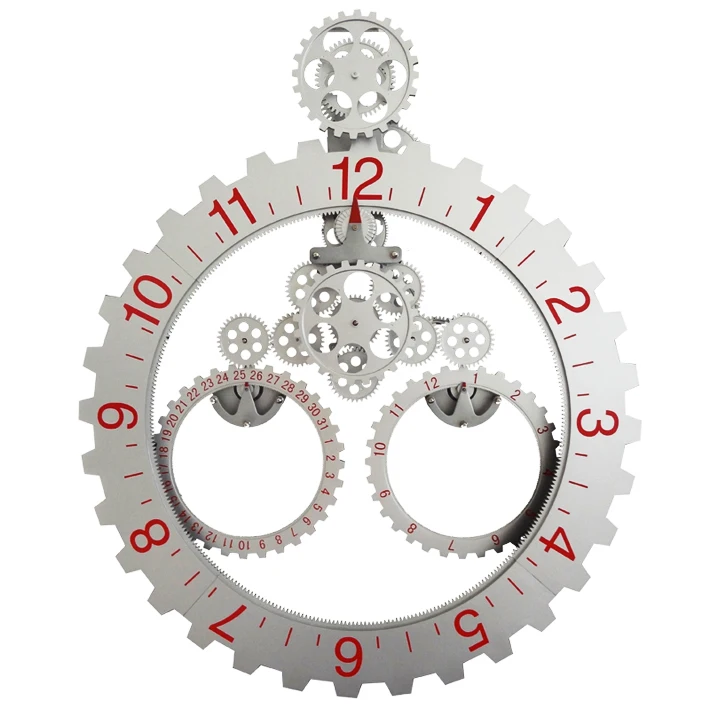 Настенные часы 1 комплект 4 вида цветов 25 дюймов современный дизайн большие Gear для