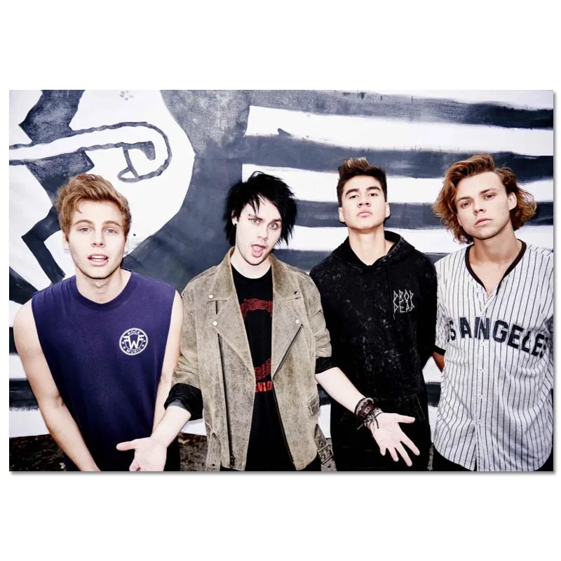 Постер на холсте заказ 5 секунд лета Картина для домашнего декора тканевый