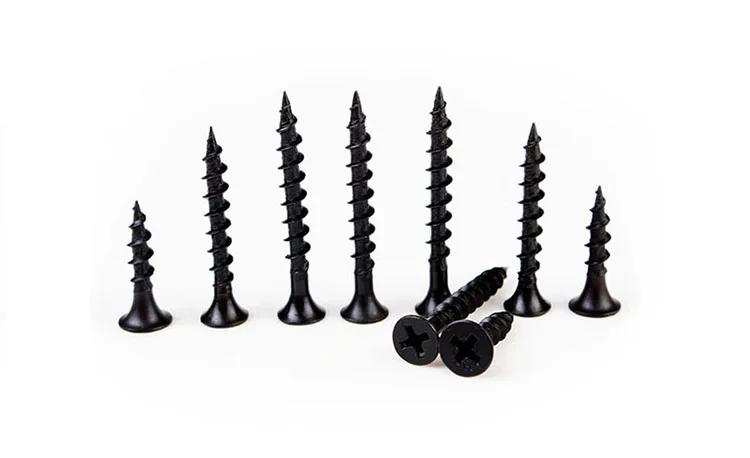 10 шт./лот саморезы с плоской головкой черные затвердетые винты потайной