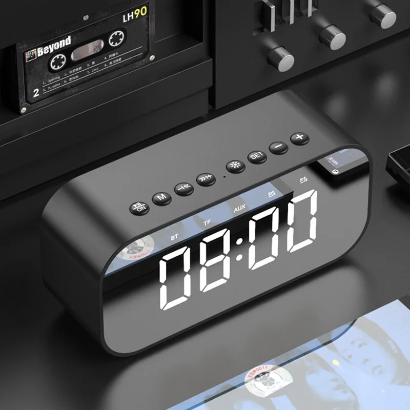 Стереоколонка Bluetooth 5 0 двойной громкий динамик будильник функция HIFI громкая