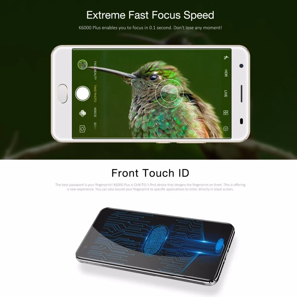 OUKITEL K6000 плюс мобильного телефона 6 4G B Встроенная память Оперативная 5 ''Android 7 0
