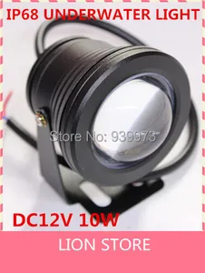 Черныйсеребристый корпус 1 шт.лот 10 Вт 12 В светодиодный подводный свет Светодиодный прожектор Водонепроницаемый Пейзаж аквариумный бассейн освещение на открытом воздухе