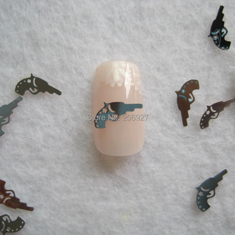 100 шт. серебряные металлические наклейки для дизайна ногтей |