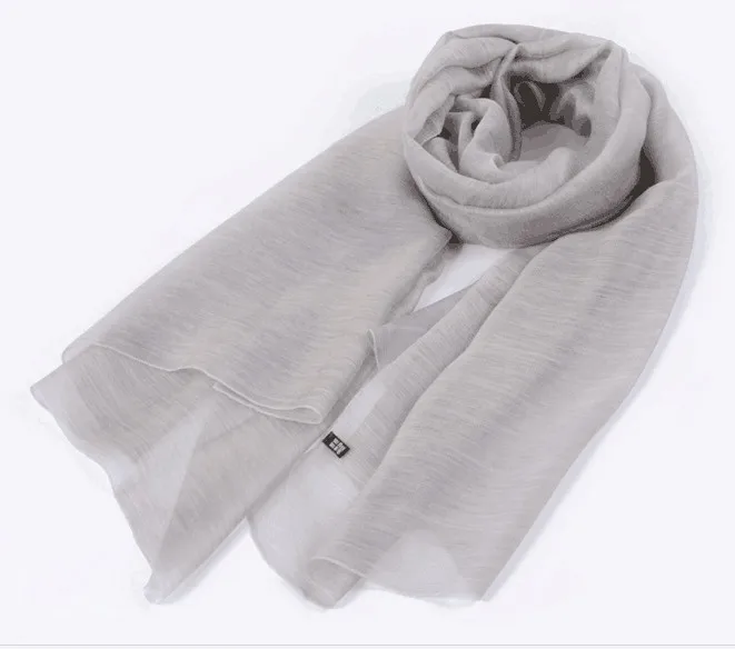 

Spring summer large silk scarf solid shawl for women