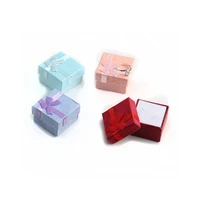 1pc fashion 4 colors paper sponge organizer chic storage high quality mini rings box jewelry holder for earrings