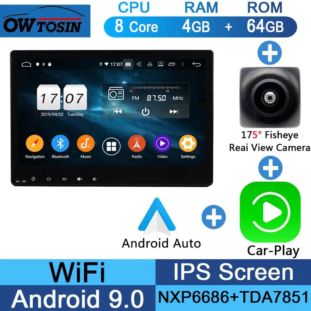 10," ips Android 9,0 8 Core 4G+ 64G Автомобильный dvd-радиоплеер gps для Honda Vezel HR-V вариабельности сердечного ритма XR-V DSP CarPlay - Цвет: Fisheye Carplay n A