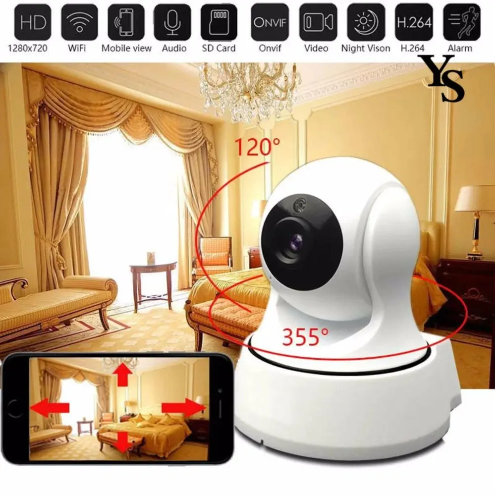Мини HD Беспроводная ip камера Wifi 720P умная ИК ночного видения P2P детский монитор