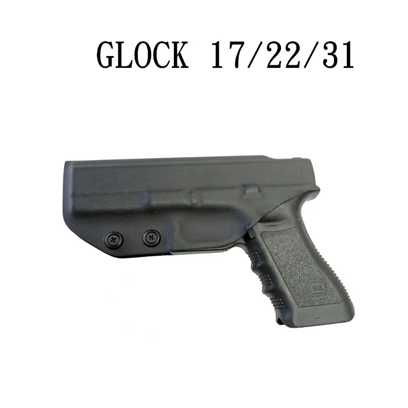 Right Glock 17 22 31 Внутри пояса IWB Kydex кобура на заказ для Glock 17 19 22 23 25 26 27 31 32 33 43 скрытый 9 мм Пистолет Чехол beltclip - Цвет: Right Glock 17 22 31
