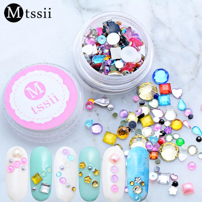 1 коробка MTSSII с плоским дном Кристальные разразразы Красочные смешанные размеры