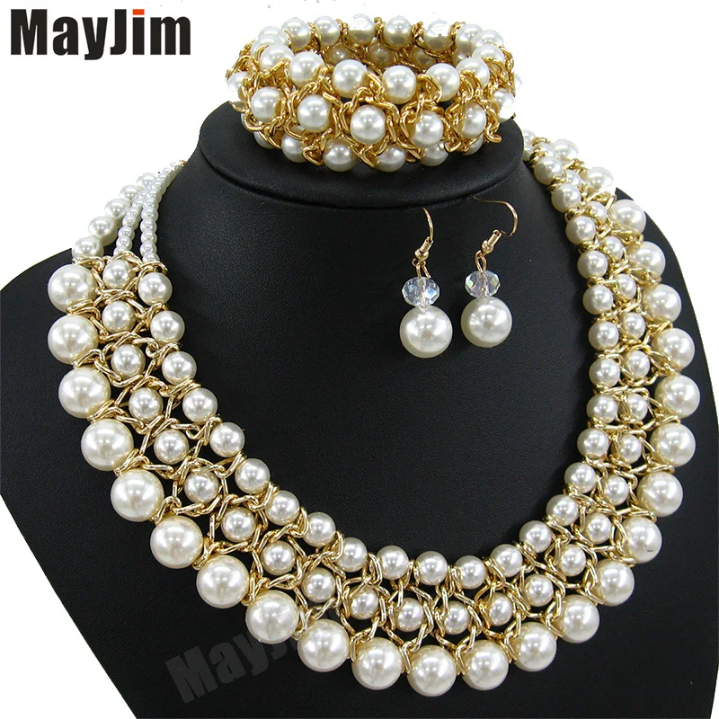 Заявление ожерелье 2017 мода ювелирные наборы Ручной Работы из бисера цепи большой