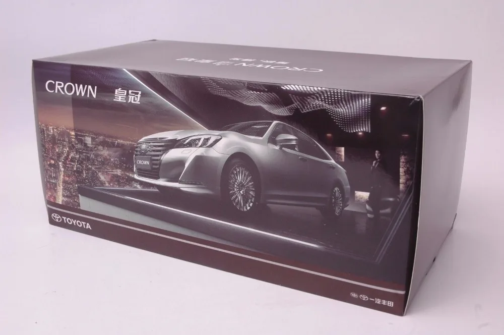 1:18 литья под давлением модель для Toyota Crown черный сплав игрушечный автомобиль миниатюрная Коллекция подарков