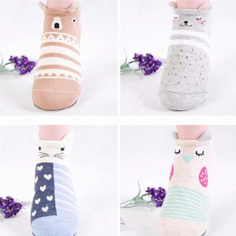 Магазин Crazy Fly милые животные женские хлопковые носки Kawaii кошка с собакой летние