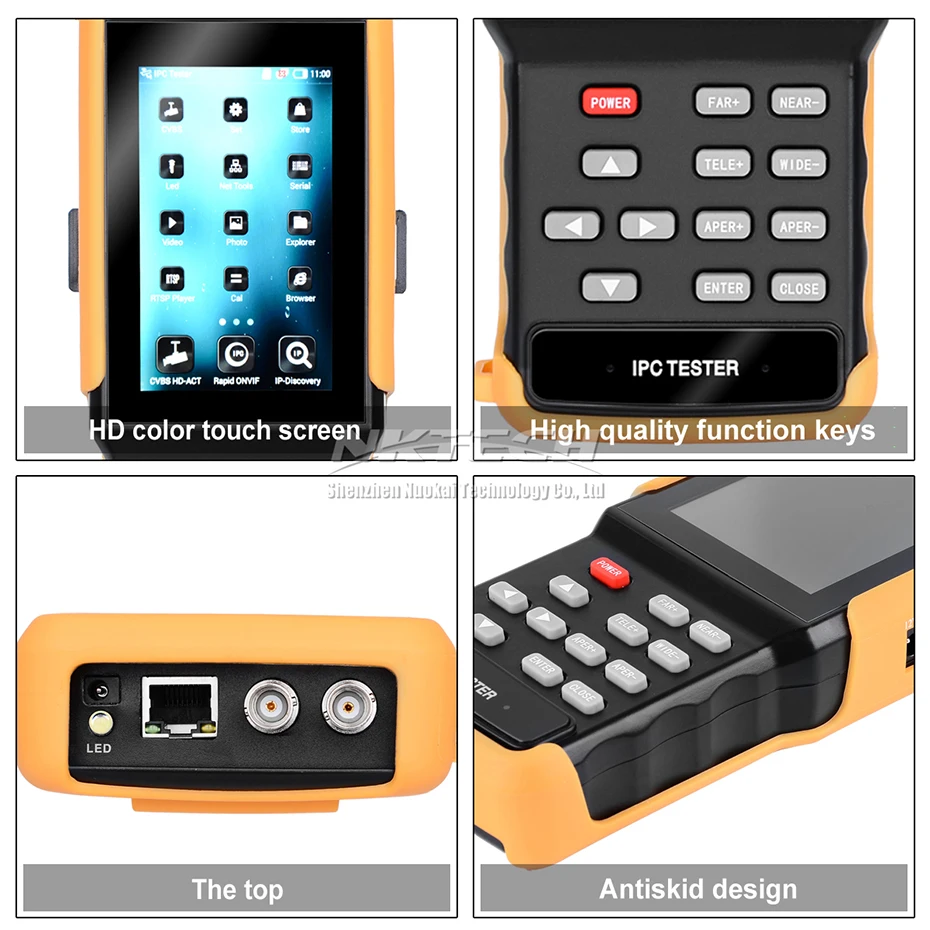 

NKTECH IP Camera Tester NK-896 5-IN-1 HD Video CCTV Security Monitor WiFi 4.3" IPS Capacitance Touch Screen For IP AHD CVI TVI