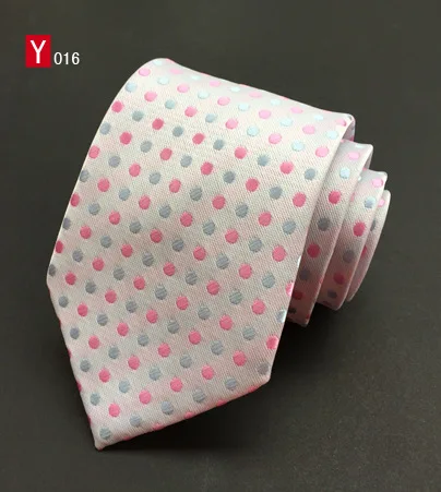 SKng Новое поступление галстуки в горошек для мужчин белый розовый синий 100%