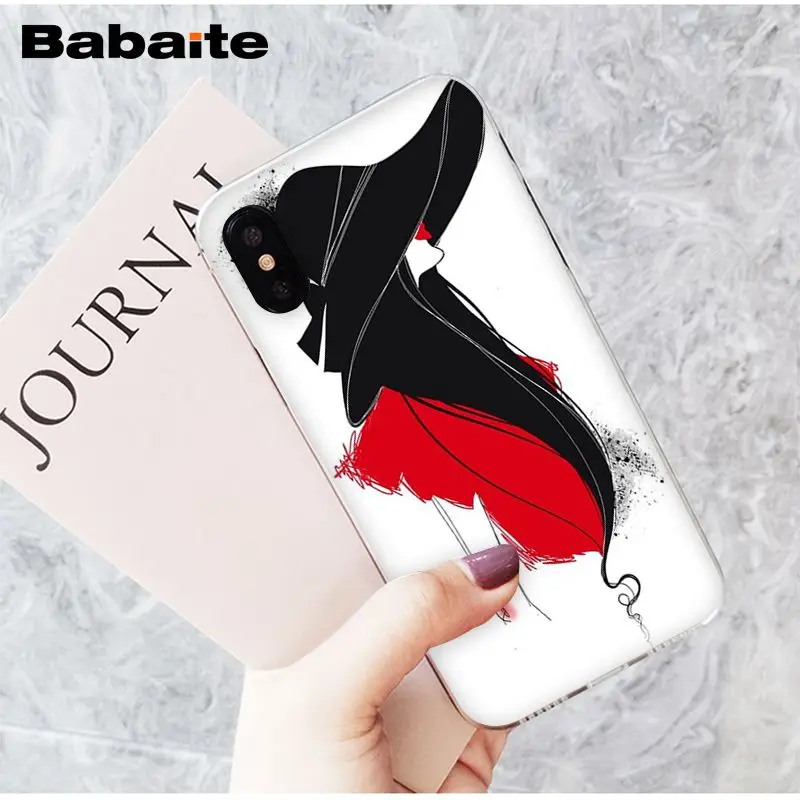 Babaite vogue girl boss Мягкий силиконовый прозрачный чехол для телефона Apple iPhone 8 7 6 6S Plus X XS MAX 5 5S SE XR Чехол для мобильного телефона