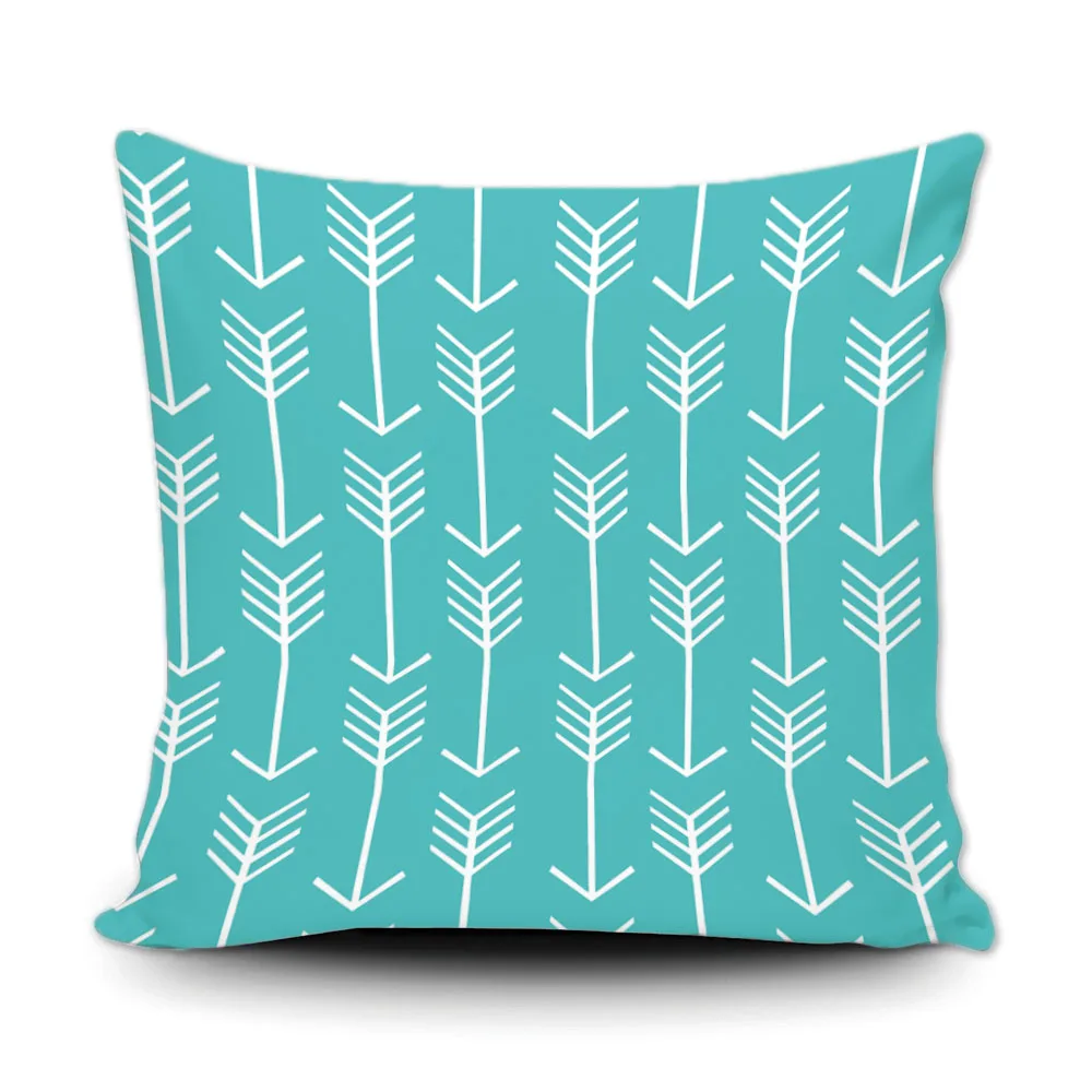 Оригинальный дизайн красные зеленые с геометрическим узором Чехлы для подушек