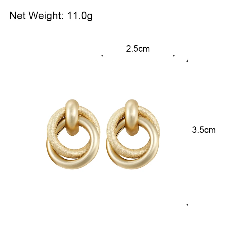 

Flashbuy Fashion Simple Big Twist Alloy Drop Earrings For Women Dumb Gold Geometric Statement Pendant Earrings Party Jewelry