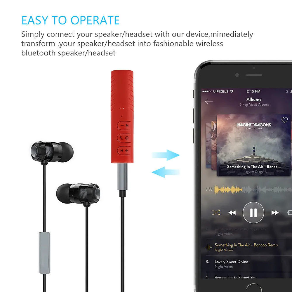 ONEVER Универсальный 3.5 мм Jack аудио приемник Беспроводной Bluetooth авто AUX потокового Car