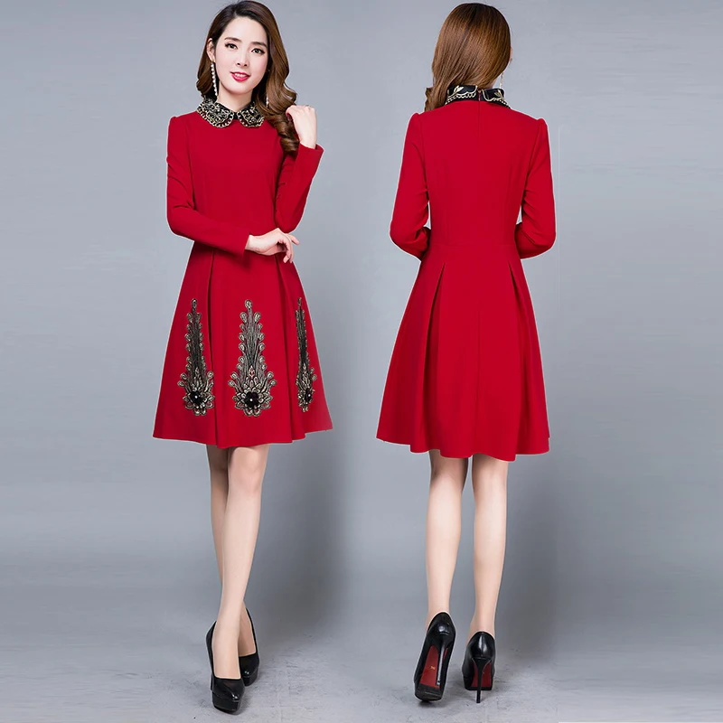 Женское платье средней длины новинка весны 2019 женские кружевные платья в стиле