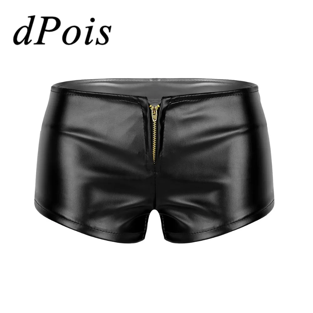 

Adult Women Sexy Wetlook Faux Leather Hot Shorts Low Waist Stage Dance Wear Clubwear Party Rave Clothes Pole Dance Short Pants