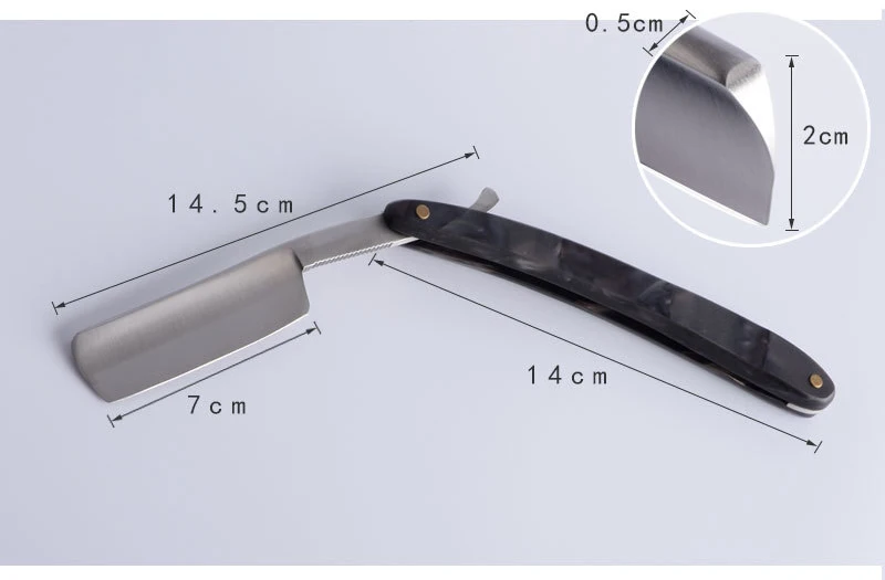 Non-slip Vintage Beard Razor Professional Men Shaving Knife Straight Edge Steel Manual Hair Removal Barber Shaver Tools |