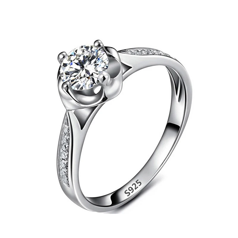 Свадебные ювелирные наборы из белого золота кольцо ожерелье серьги гвоздики AAA