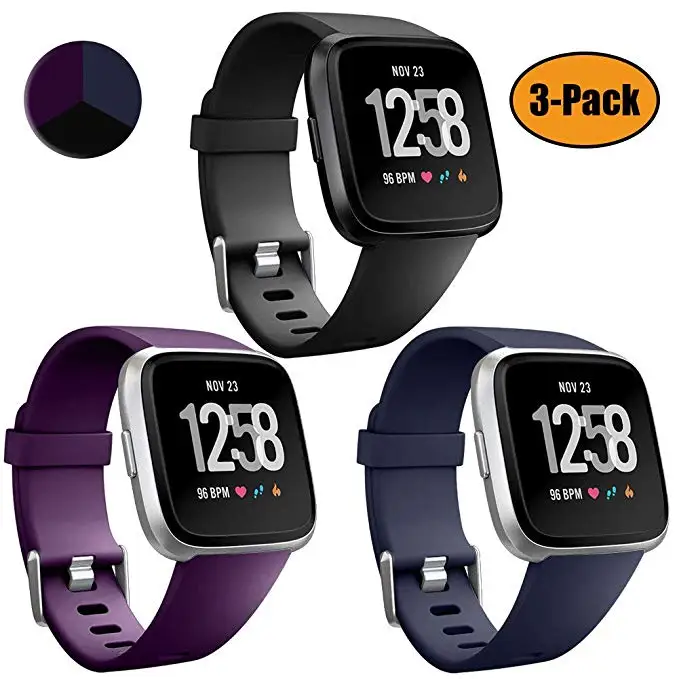 8 3 шт цветной мягкий силиконовый сменный спортивный ремешок для Fitbit versa 2, браслет на запястье, ремешок, браслет - Цвет: 8