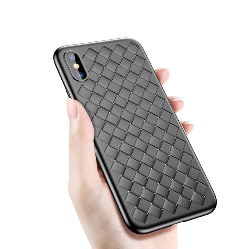 Роскошный сетчатый тканевый чехол для iPhone X Ультра тонкие мягкие чехлы BV защитный