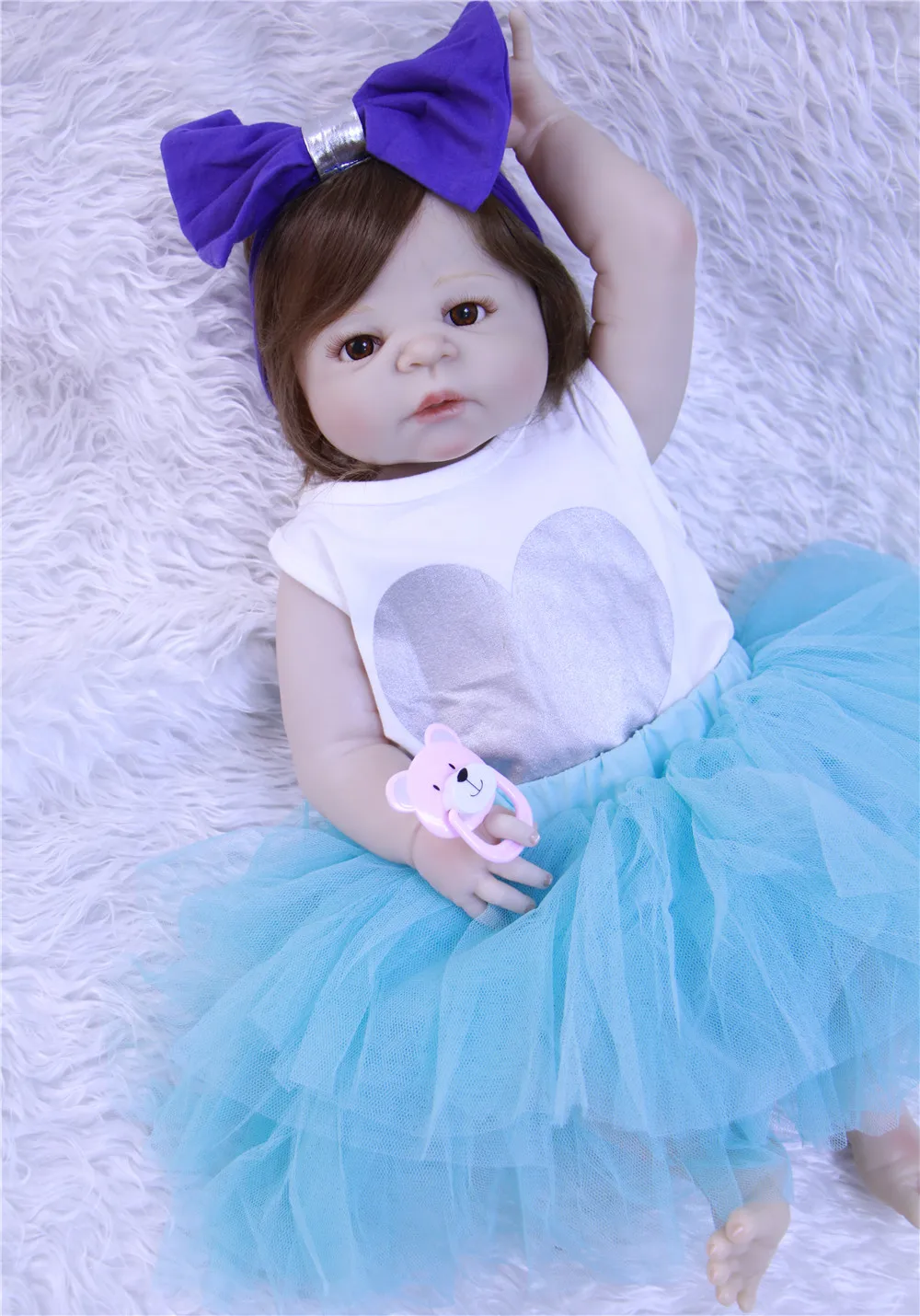 Bebes Reborn doll 57CM Full Body silicone Girl Baby Doll Bath Toy Lifelike Newborn Princess victoria Bonecas Menina | Игрушки и хобби