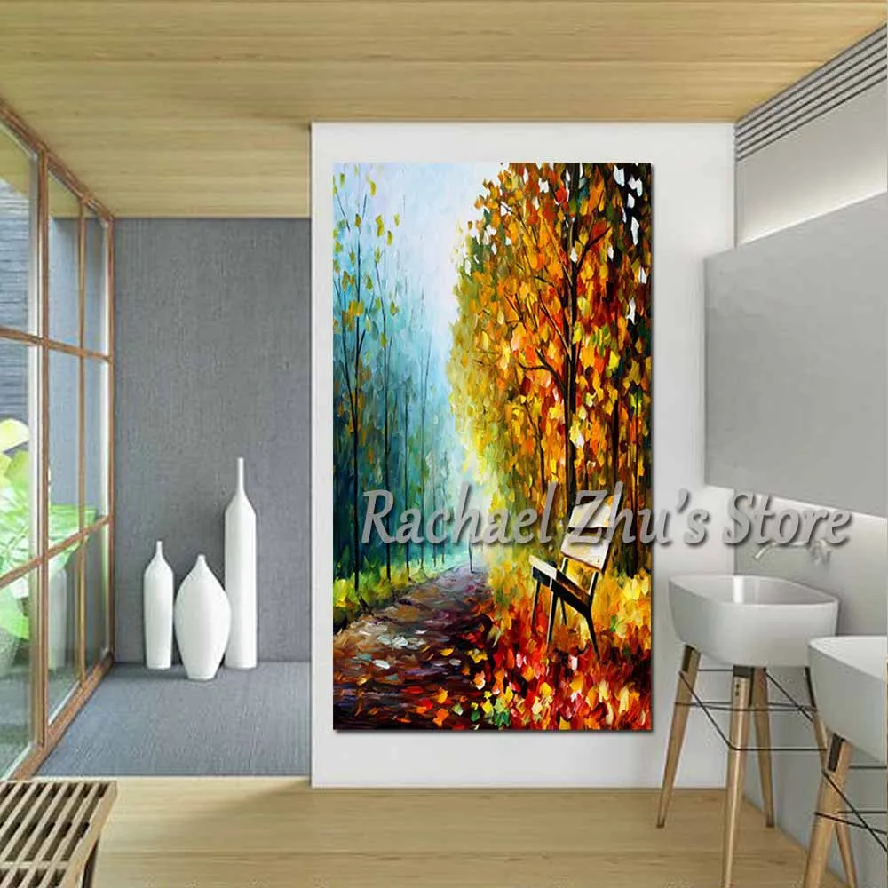 

Large Size Hand Painted Palette Knife Abstract Landscape Oil Painting On Canvas Wall Pictures Living Room Home Wall Art Decor