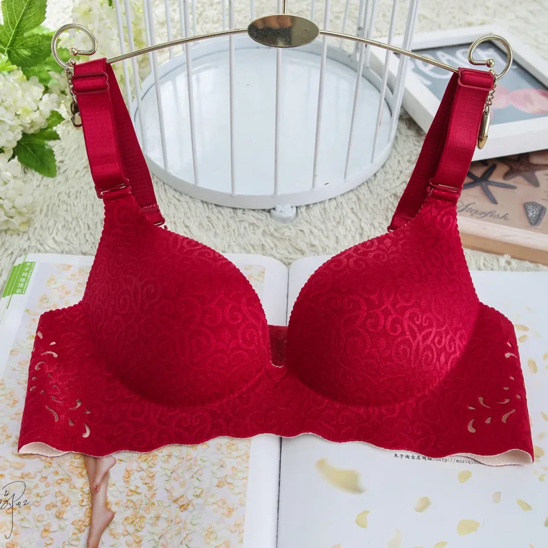 Бюстгальтер пуш ап бесшовный бордовый с большой чашкой|push up bra seamless|bra big sizebra |