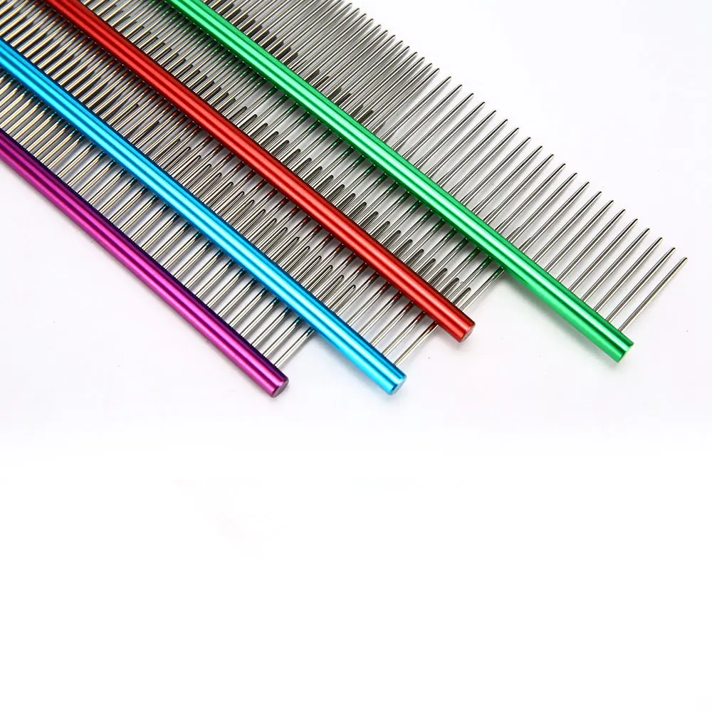Dog Comb Hackle for Cat Pet Combs Stainless Steel Pets Cleaning Tool Dogs Cats Deshedding Brush Grooming Comb ZX0006