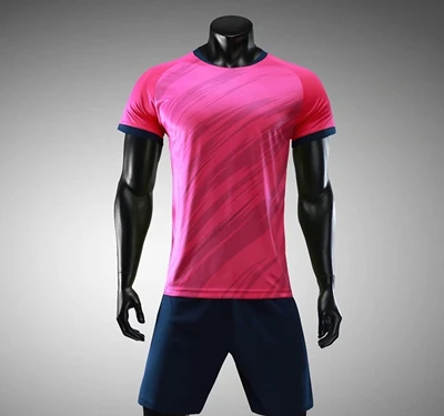 JB1801 pink Пустые мужские футбольные майки, набор Survete, мужские футболки, футбольные тренировочные формы, карманные футбольные майки, набор спортивных костюмов, мужские футбольные костюмы с принтом - Цвет: JB1801 pink