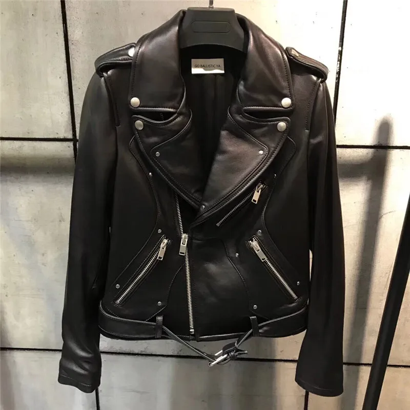 ladies real leather jacket women genuine sheep | Женская одежда