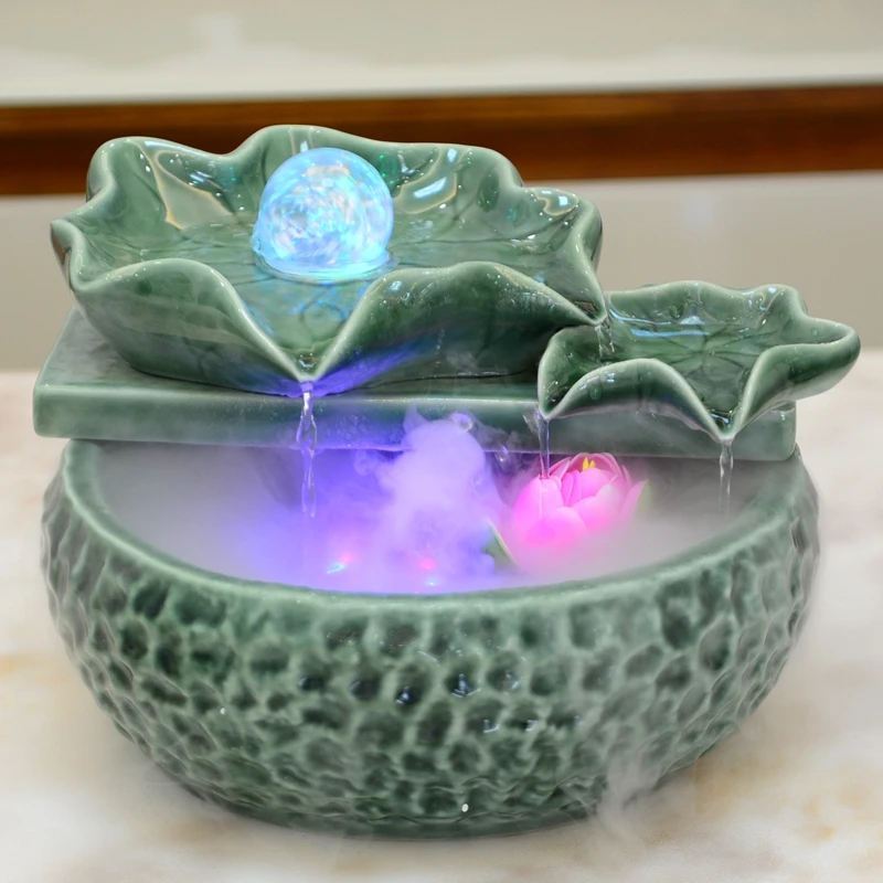 Светодиодный мини фонтан для воды Керамика каменная мельница фигурки