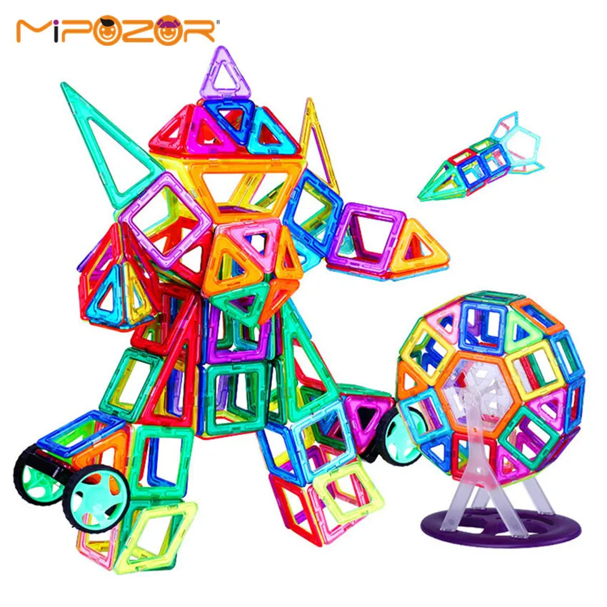 MIPOZOR, 228 шт., Магнитный конструктор мини размера, 3D модель для строительства, улучшенное интеллектуальное развитие и конструктор для творчества, игрушки MDS228
