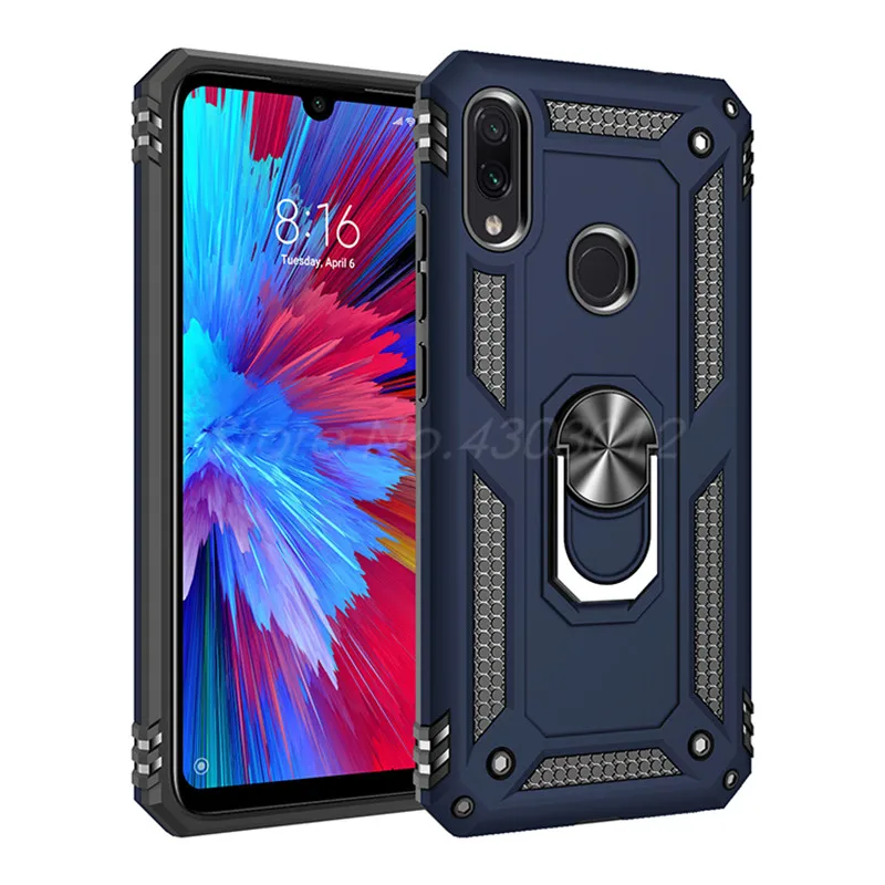 Роскошный чехол для Xiaomi Redmi Note 7 8 Pro K20 силиконовый защитный бампер противоударный чехол для телефона для Redmi 7 7A с кольцом на палец