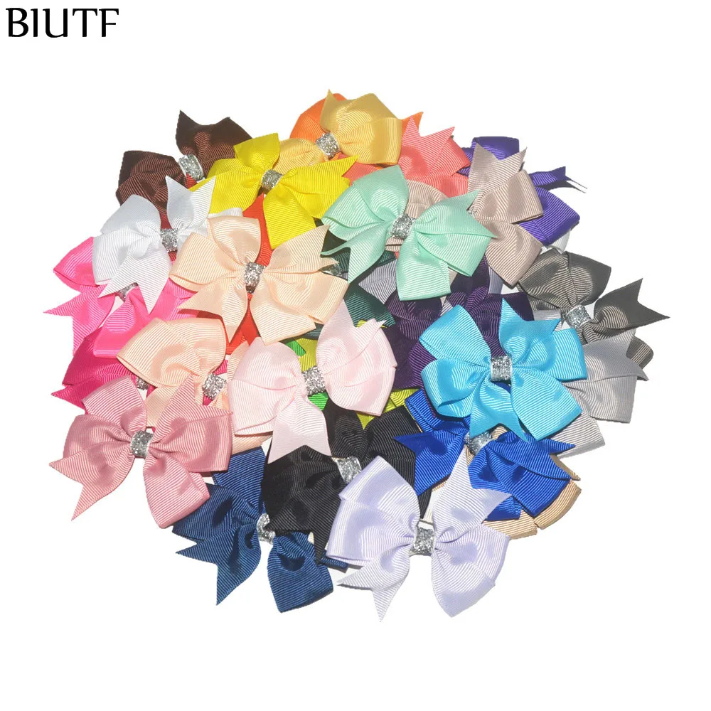 32 шт./лот 3 дюймовая бутиковая корсажная лента бант головной убор аксессуары