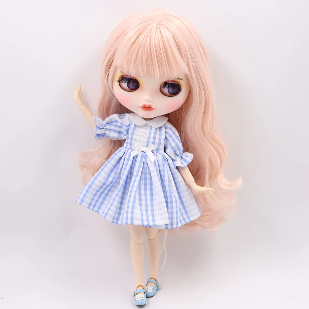 ICY DBS Blyth Doll For Series No.BL2352 Champagne Pink hair Open Mouth with teeth Carved lips Matte face Joint body 1/6 bjd | Игрушки и