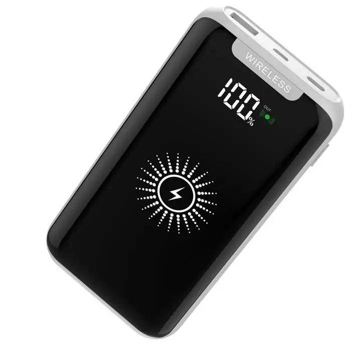 2 в 1 портативный 10000 мАч банк питания USB умное Беспроводное зарядное устройство