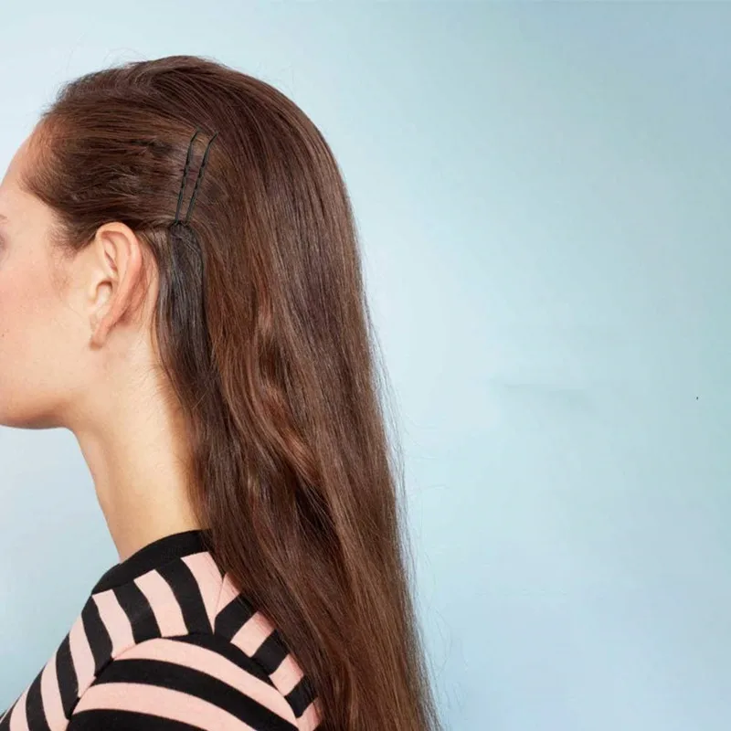 60 шт. черные невидимые заколки для волос волнистые прямые популярная простая