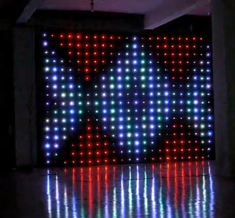 Гибкий Мягкий DJ DMX P9 светодиодный видео версия ткань RGB 3 в 1 цветная занавеска