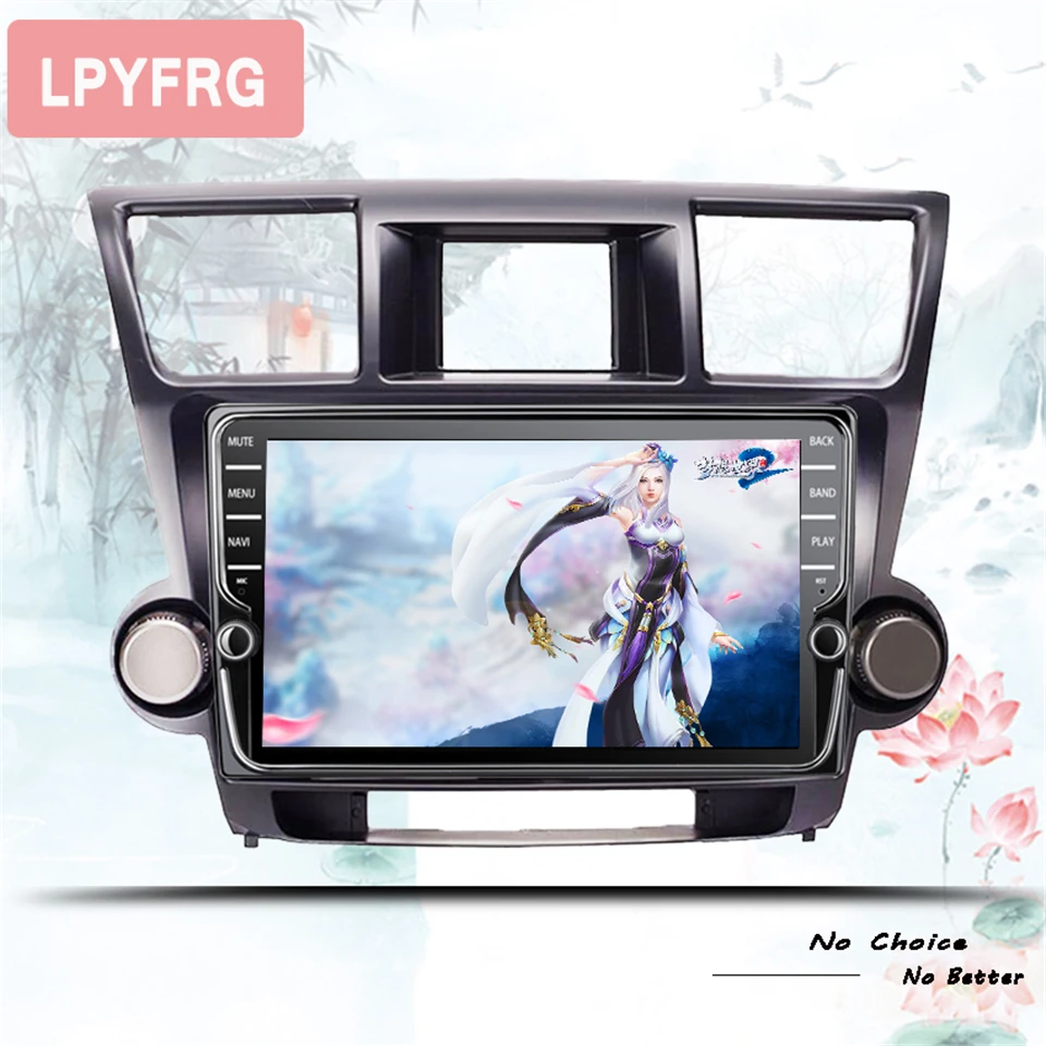 9 &quotВосьмиядерный автомобильный радиоприемник для Toyota Highlander Kluger 2008-2012 android 10 0