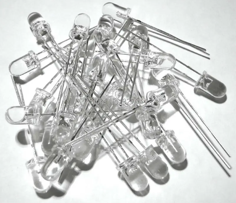 Оптовая продажа 5000 шт./лот 4 8 мм 5 водно прозрачный светофор DIP СВЕТОДИОДНЫЙ