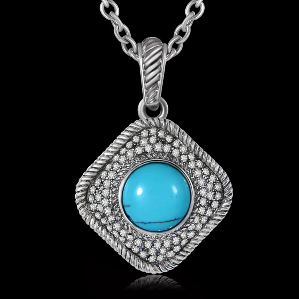 Ожерелье с посеребренным покрытием в европейском и американском стиле ретро для