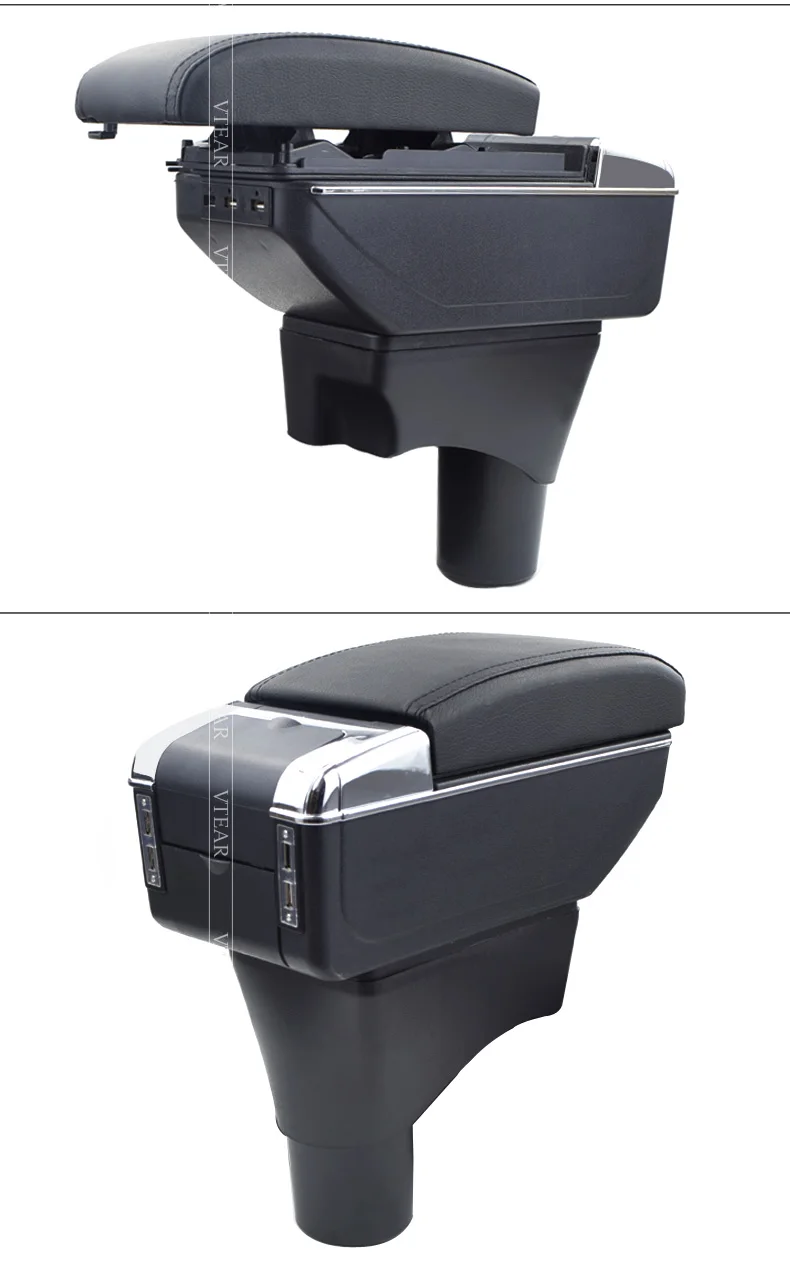 Vtear для Nissan Sunny, Versa Автомобильный подлокотник кожаный подлокотник usb коробка для хранения интерьер центральной консоли автомобильные аксессуары 2012 подлокотник для авто