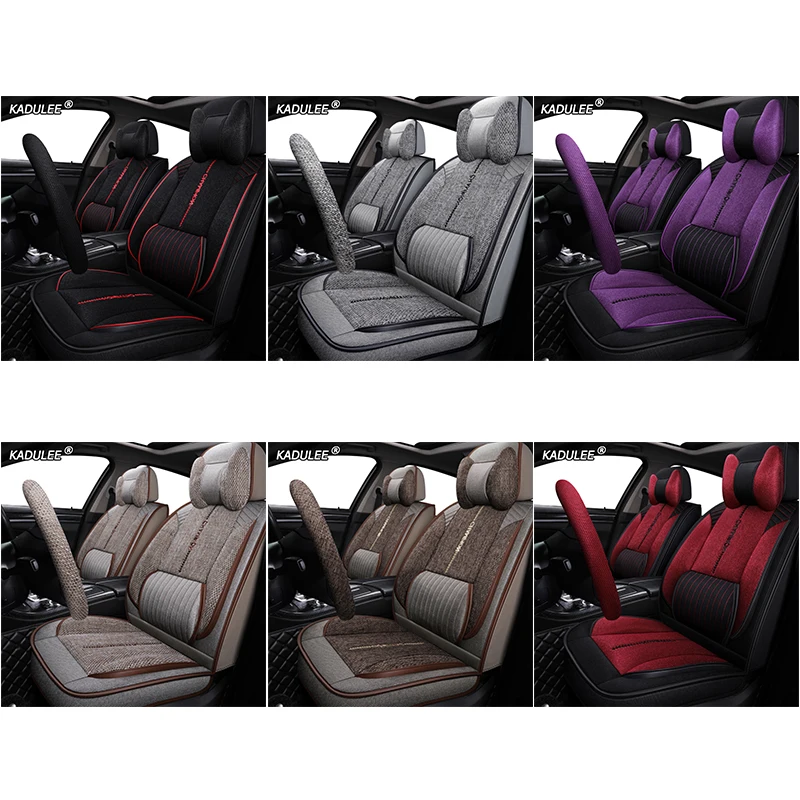 KADULEE льняные автомобильные сиденья для audi a6 4f a4 a3 a5 q3 q5 q2 lada xray mitsubishi pajero skoda octavia nissan leaf автокресла