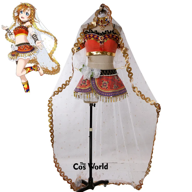 Love Live 9 символов Arabia dancing Diva Kousaka Honoka Minami Kotori Уми Сонода Ayase Eli платье на заказ