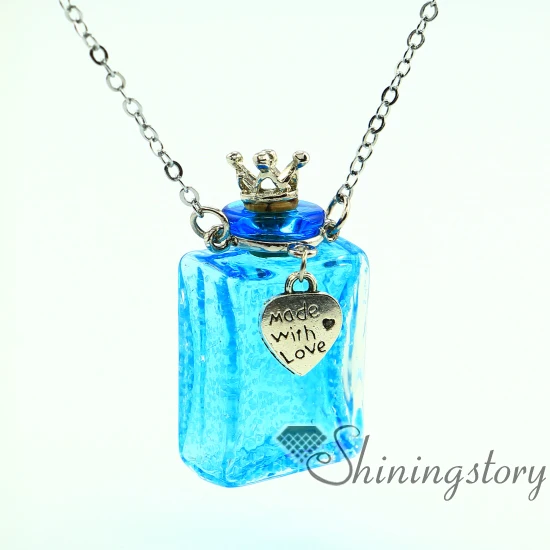 

oblong luminous diffuser necklace aromatherapy jewelry necklace diffuser pendant bottle charm necklace